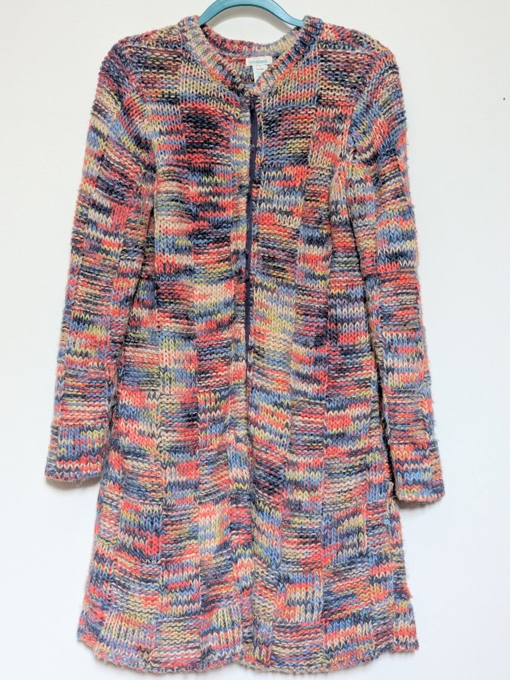 SUNDANCE Pastel Rainbow Knit Cardigan | Warm Cozy Duster